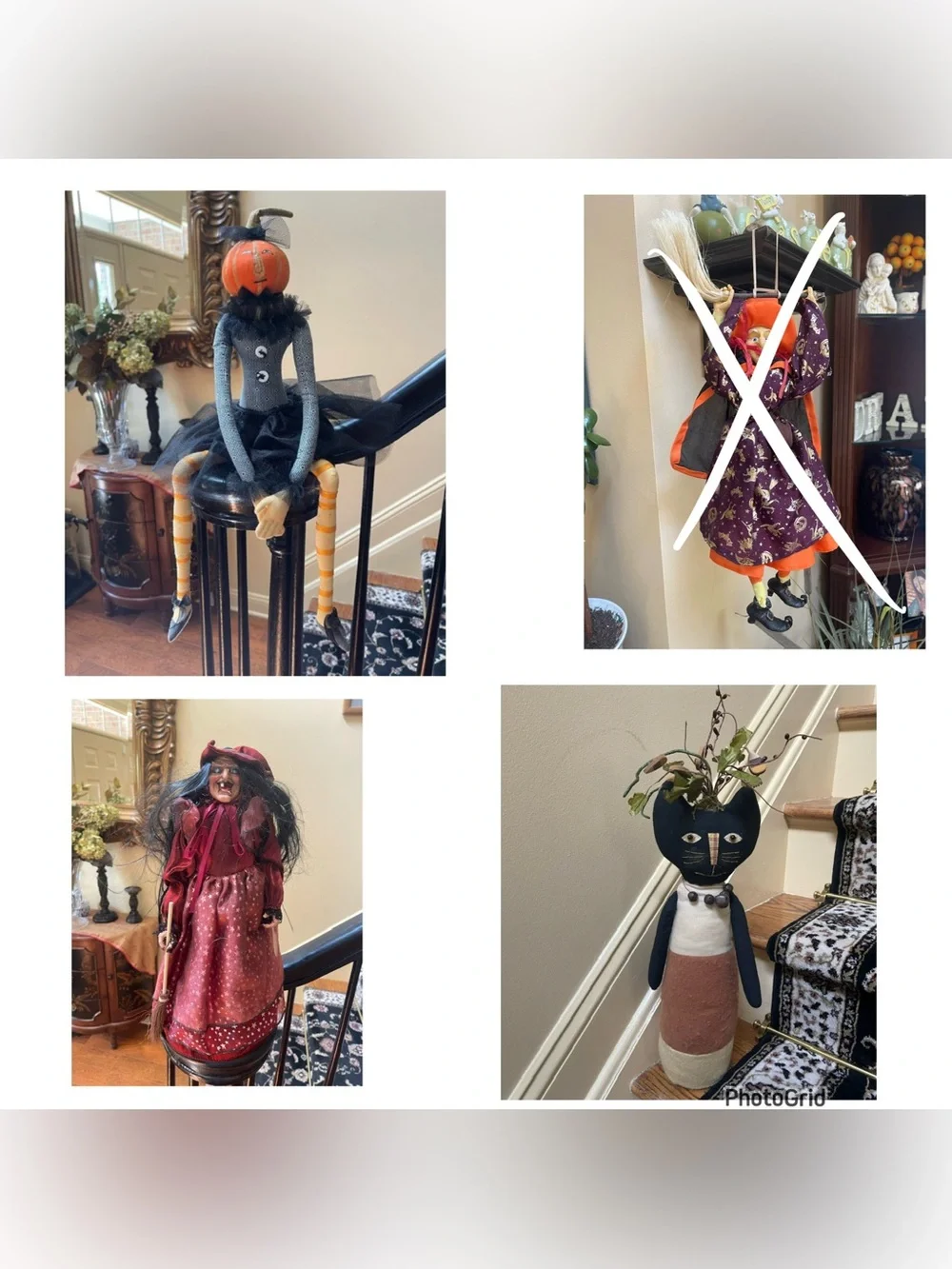 Vintage Spooky Wood Witch Bat Wreath Halloween Fall Foliage Grapevine  Kitschy